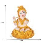 White Little Golden Krishna Statue Polyresin - Image 4