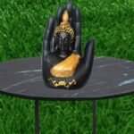 Black Premium Polyresin Palm Buddha - Image 3