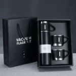 Steel Vacuum Flask Cup Set
