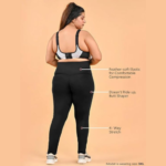 Black High Waisted Sweat Shaper Sauna Leggings L Size - Image 3