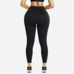Black High Waisted Sweat Shaper Sauna Leggings L Size - Image 4