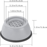 Anti Vibration Washer Dryer Pads With Suction Cup Feet | Fridge Washing Machine Leveling Feet Anti Walk Pads Shock Absorber Furniture Lifting Base - Image 3
