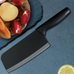 Black Stainless Steel 3 Pieces Professional Kitchen Knife Set | Sharp Chef's Knife with Cover & Non-Slip Handle for Home & Kitchen & Restaurant - Image 3