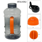 Black 1500 Ml Gym Gallon Bottle For Home Utility - Image 2