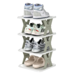 White Plastic Shoe Rack 4 Layer