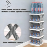 White Plastic Shoe Rack 5 Layer - Image 3