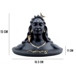 Black Premium Decorative Polyresin Adiyogi - Image 2