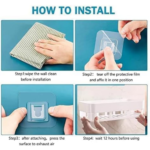 White Plastic Wall Mounted Shelf Pack Of 2 - Image 4