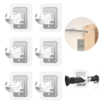Transparent Silicon Adhesive Curtain Rod Hook Pack Of 6