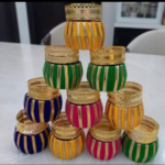 Plastic Dholak Kodi Diya Candle Pack Of 4