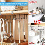 Black Metal Ss Cabinet Hook Pack Of 2 - Image 2