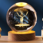 3D Crystal Ball Night Lamp For Room Decor With Rechargable USB Cable - Image 2