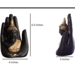 Black Premium Polyresin Palm Buddha - Image 2