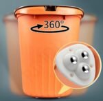 White Plastic Adhesive Mini Triangle Swivel Casters Wheels - Image 4